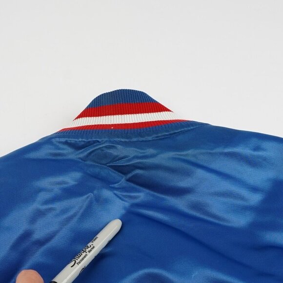 New England Patriots Satin Starter Bomber Jacket - Mens Medium - Vintage 80s/90s - Picture 7 of 11